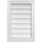 Ekena Millwork Vertical Surface Mount PVC Gable Vnt: Non-Functional, w/2"W x 1-1/2"H, Brickmould Frame, 16"W x 24"H GVPVE16X2402SN - alternate 1